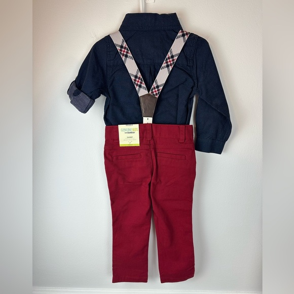 GENUINE KIDS OSHKOSH Toddler Boys Matching Suspender Set NWT | Size 2T - Picture 4 of 8